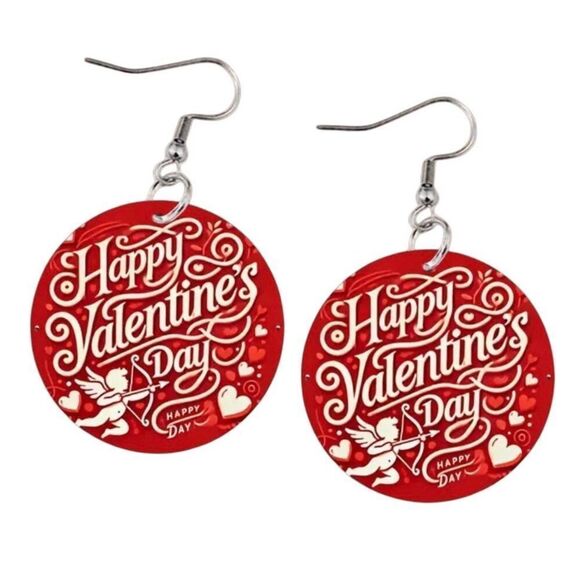 Valentine'S Day Theme‎ Acrylic 2D earrings - Picture 1 of 3
